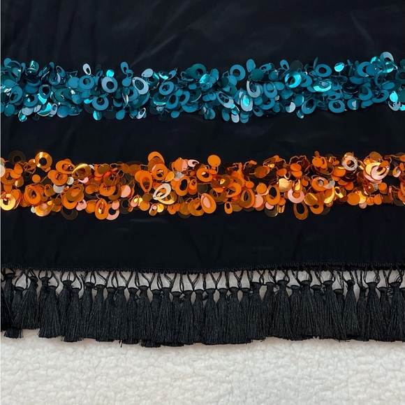 SACHIN + BABI • Bosphorus Silk Sleeveless Sequin Midi Slip Dress - Picture 8 of 16